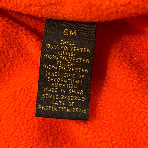 ⛰️ Pacific Trail Puffer Jacket | Gray, Orange and Red | Hooded | Size 6 Months - Picture 8 of 12